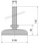 Stavitelná noha D 90 M16x145 - pozinkovaná ocel - ESD