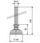 Stavitelná noha D 44 M12x160 - pozinkovaná ocel - ESD