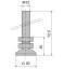 Stavitelná noha D 30 M12x72,5 - pozinkovaná ocel - ESD