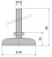 Stavitelná noha D 90 M16x85 - pozinkovaná ocel - ESD